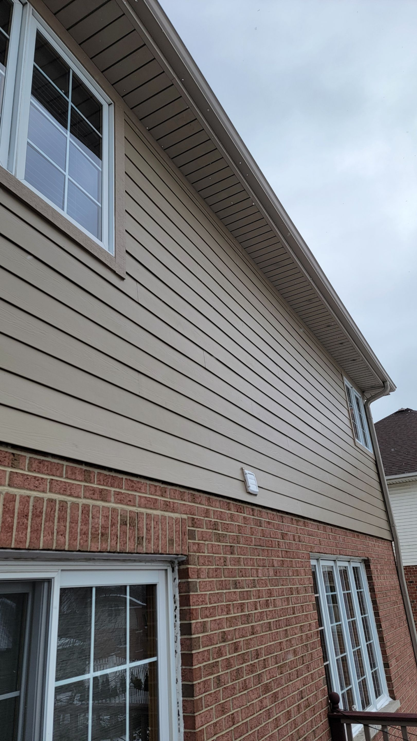 James Hardie siding detail close-up after installation in Lemont IL