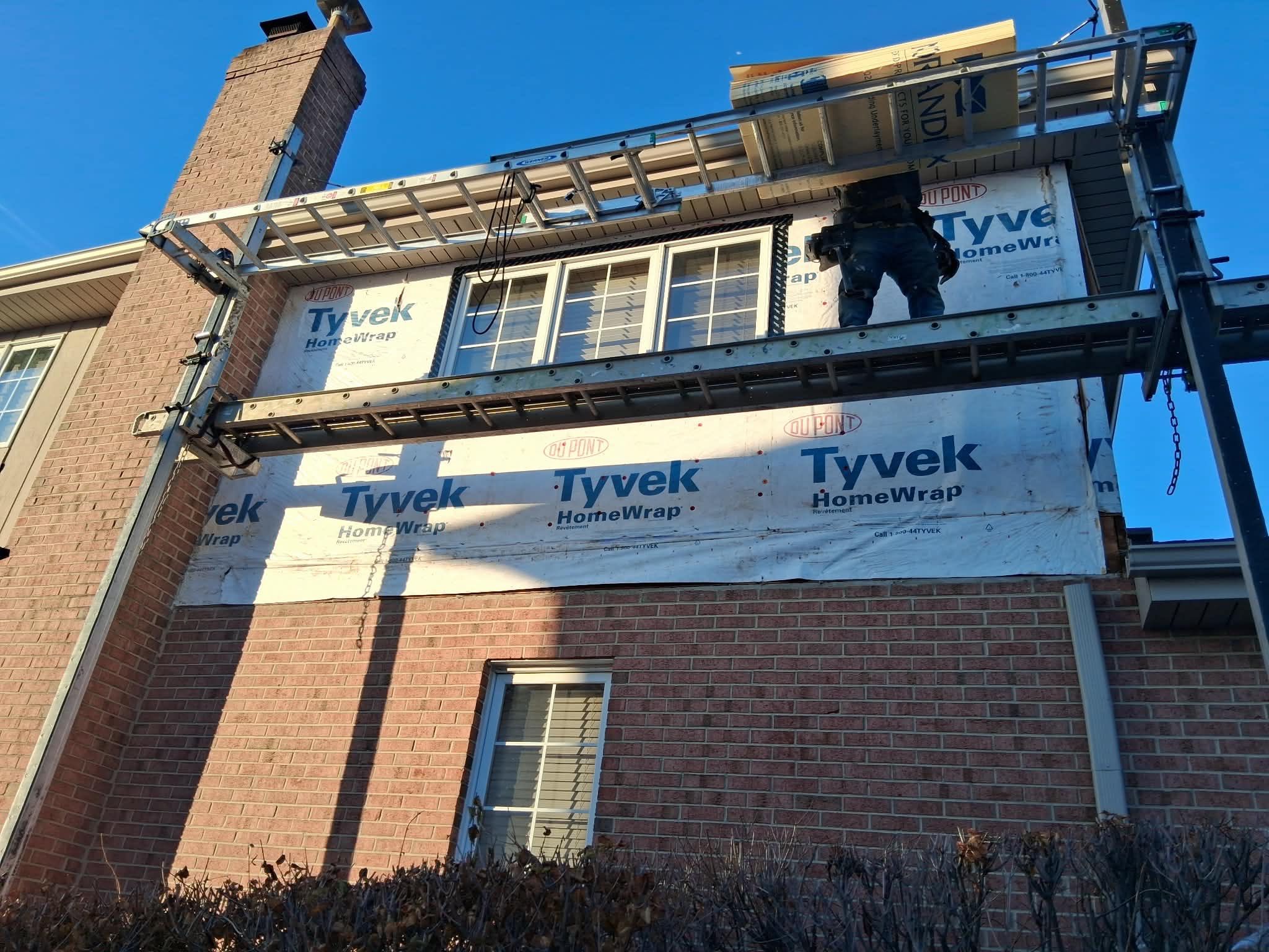 James Hardie siding installation on rear of home in Lemont IL