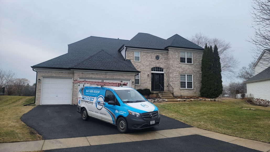 Roof replacement after – Barrington IL home Roof after replacement by trusted roofing contractors in Barrington IL