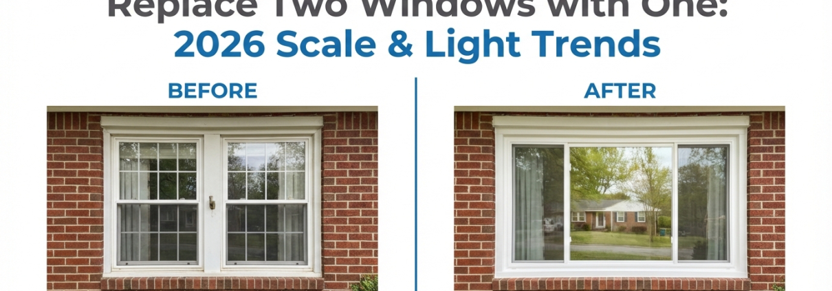 REPLACE TWO WINDOWS WITH ONE